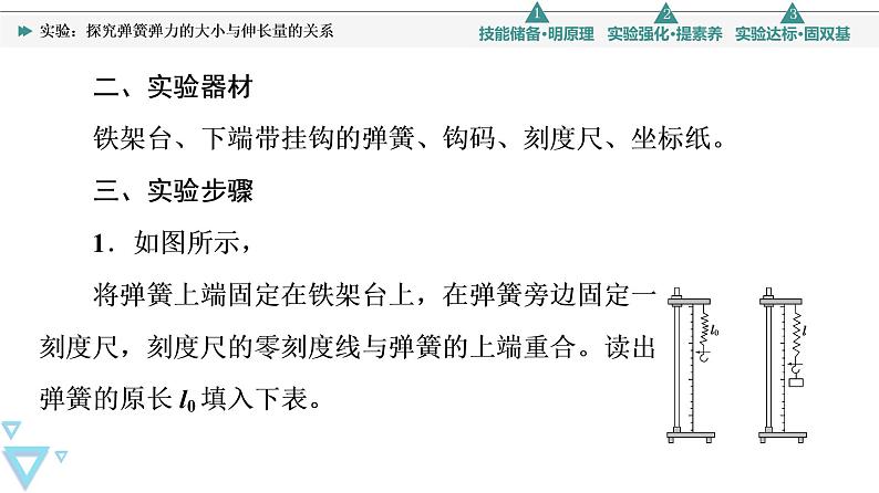 第3章 实验：探究弹簧弹力的大小与伸长量的关系—2021-2022学年新教材鲁科版（2019）高中物理必修第一册课件第6页