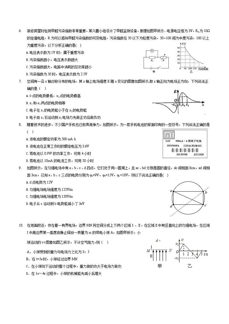 2020-2021学年福建省福州高级中学高二上学期期中考试物理试题 解析版第2页