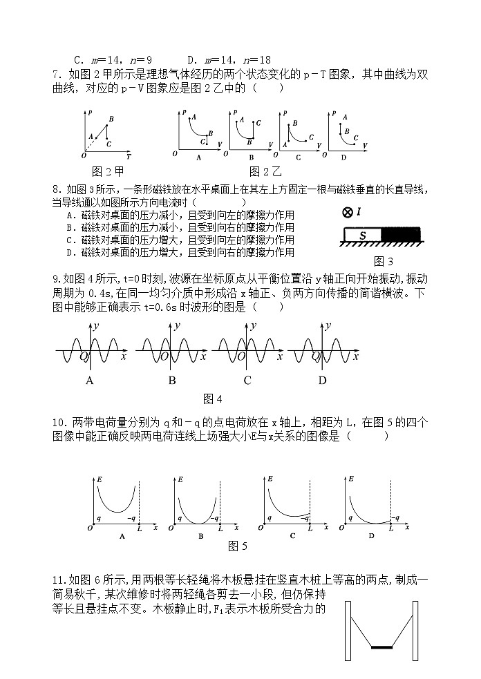 上海市2022年普通高中学业水平等级性考试物理模拟测试题 十四 解析版02
