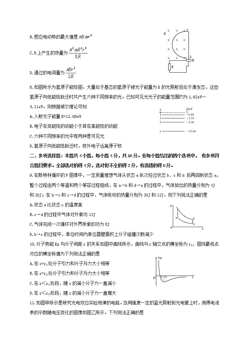 2020-2021学年山东省滨州市高二下学期期末考试物理试题 word版03