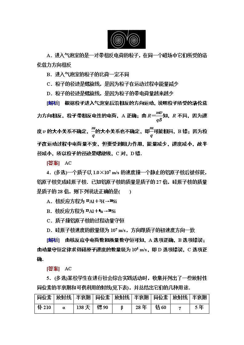 课时分层作业14  探测射线的方法  放射性的应用与防护--2021年人教版（新课标）高中物理选修3-5同步练习第2页