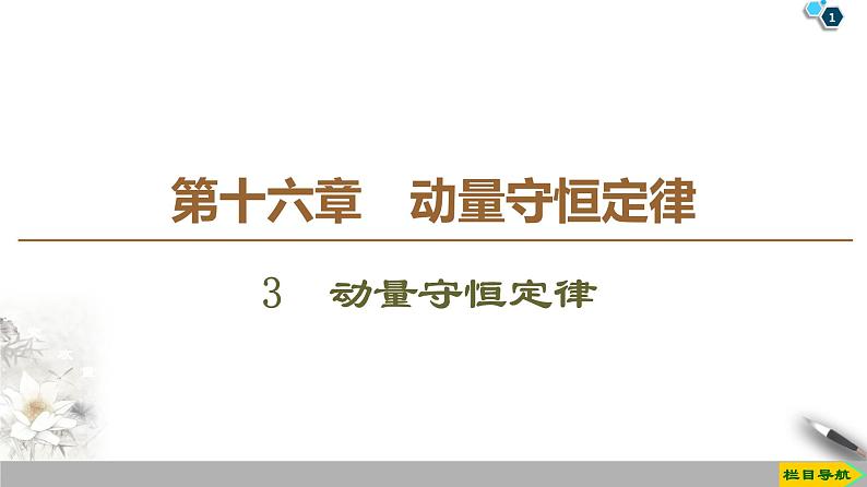 第16章 3　动量守恒定律--2021年人教版（新课标）高中物理选修3-5课件01