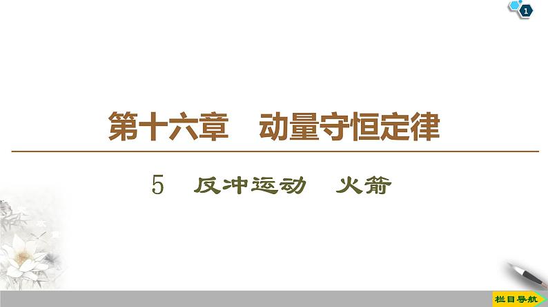 第16章 5　反冲运动　火箭--2021年人教版（新课标）高中物理选修3-5课件01