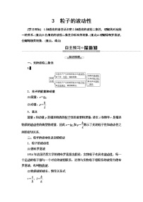 高中物理人教版 (新课标)选修3选修3-5第十七章 波粒二象性3 崭新的一页：粒子的波动性学案及答案