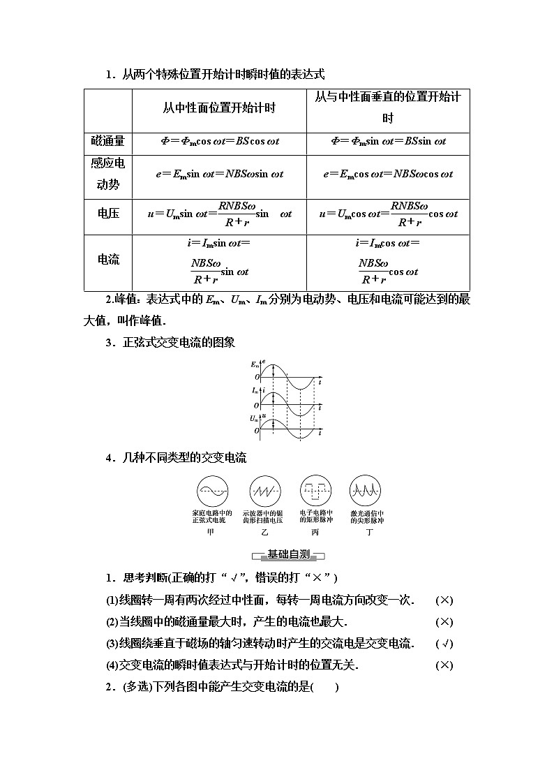第5章 1 交变电流--2021年人教版（新课标）高中物理选修3-2同步学案第2页