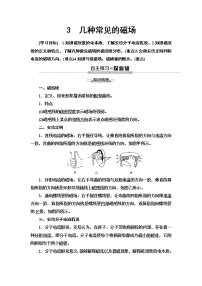 人教版 (新课标)选修33 几种常见的磁场学案及答案