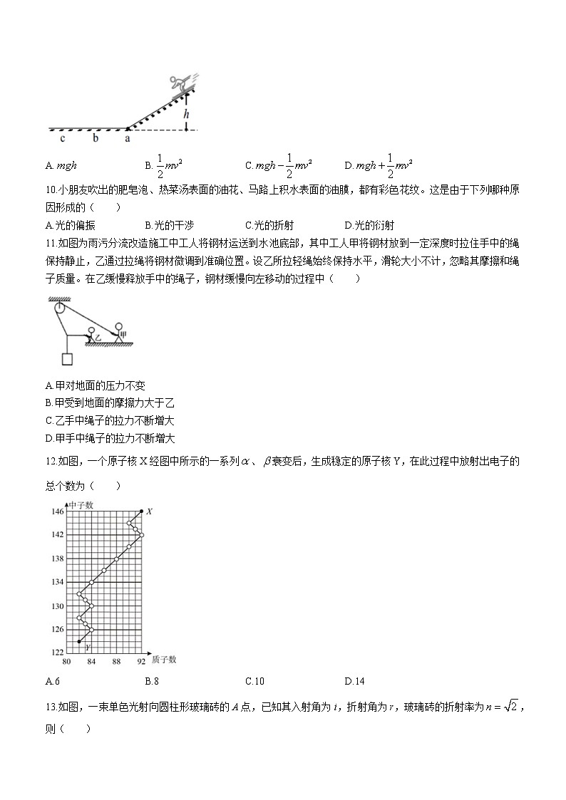 2020-2021学年浙江省绍兴市上虞区高二下学期期末教学质量调测物理试题 word版03