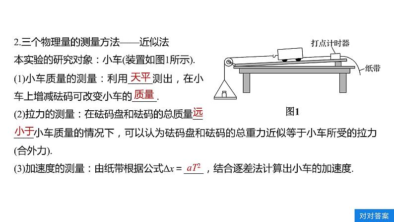 人教版（2019）高中物理必修第一册——4.2实验：探究加速度与力 质量的关系课件07