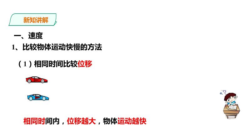 2021-2022学年人教版高中物理必修1第1章第3节位置变化快慢的描述——速度课件03