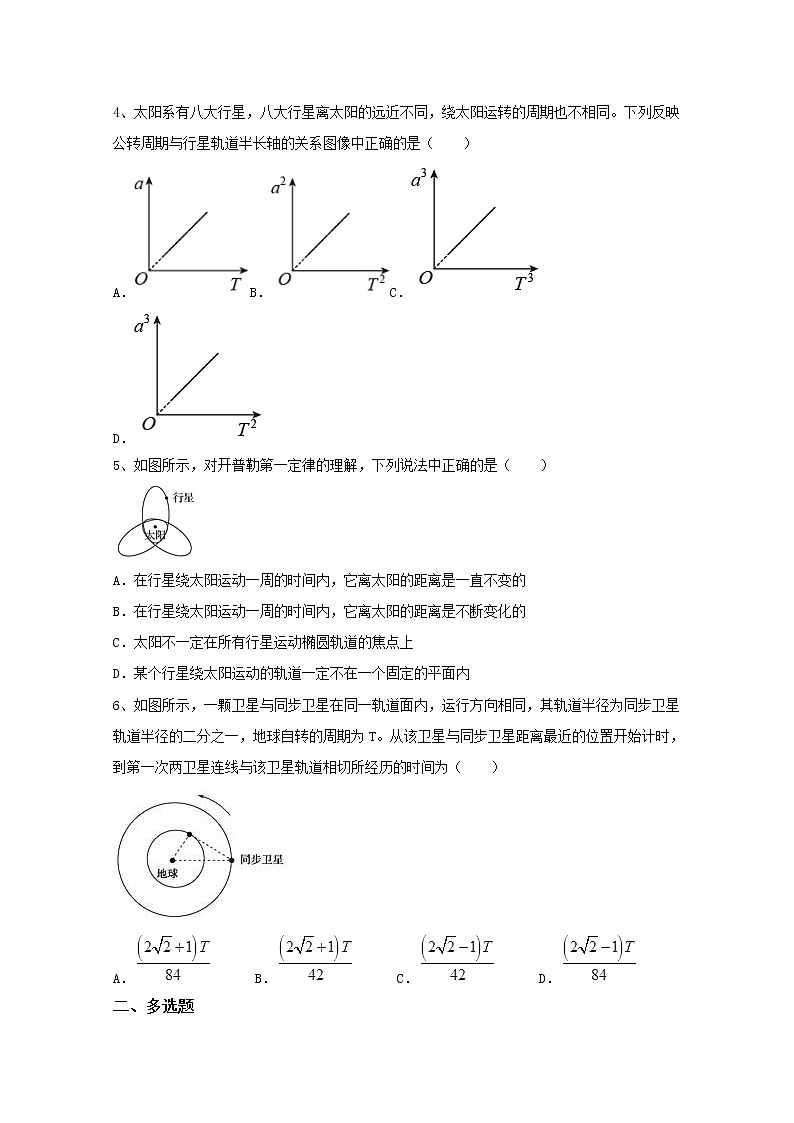 7.1行星的运动 同步练习—人教版（2019）高中物理必修第二册02