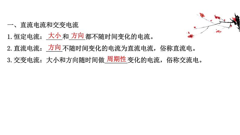 鲁科版（2019）高中物理选择性必修第二册3.1《交变电流的特点》课件 (含答案)第3页