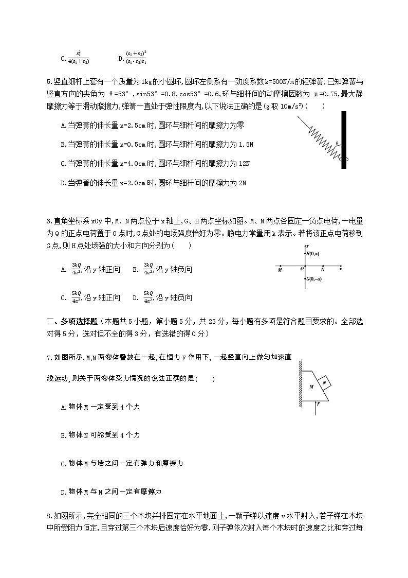 湖南省岳阳市岳阳县第三中学2021-2022学年高三上学期第一次月考物理试卷第2页