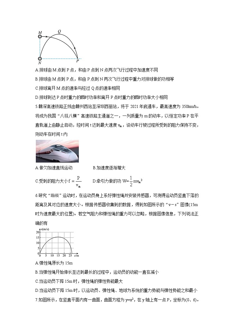 2020-2021学年河南省部分名校高一下学期期末考试 物理练习题第2页