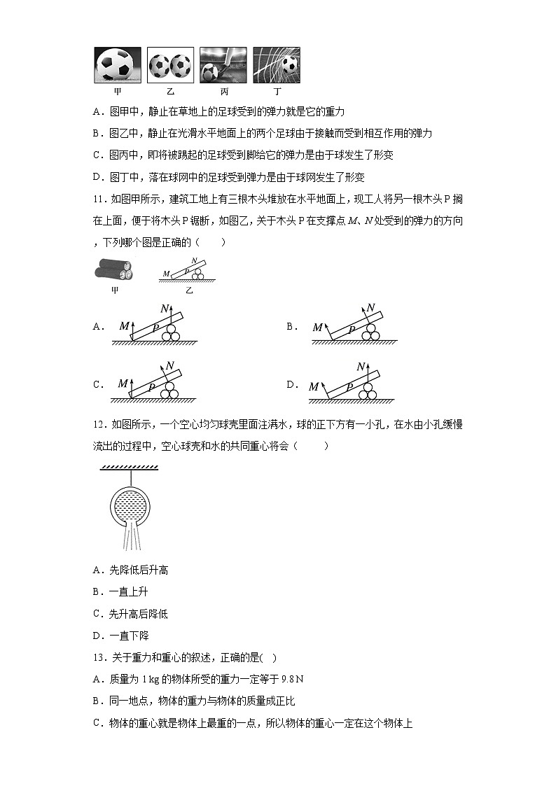 高中物理人教版必修第一册第三章 1 重力、弹力 同步练习第3页