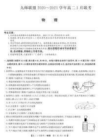 2020-2021学年河南省九师联盟高二上学期1月联考试题 物理 PDF版