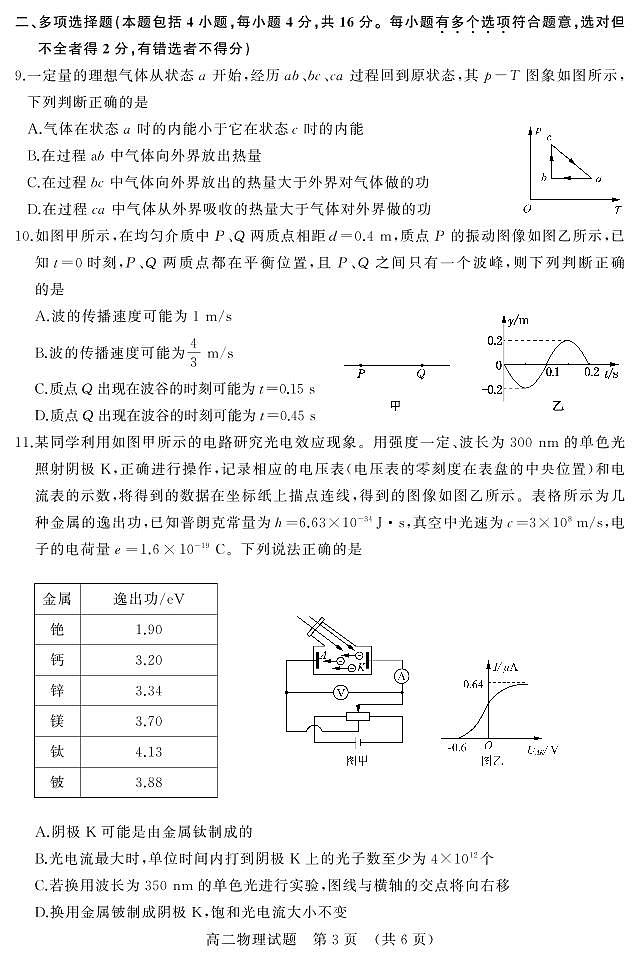 山东省济南市2020-2021学年高二下学期期末考试 物理试题 PDF版含答案03