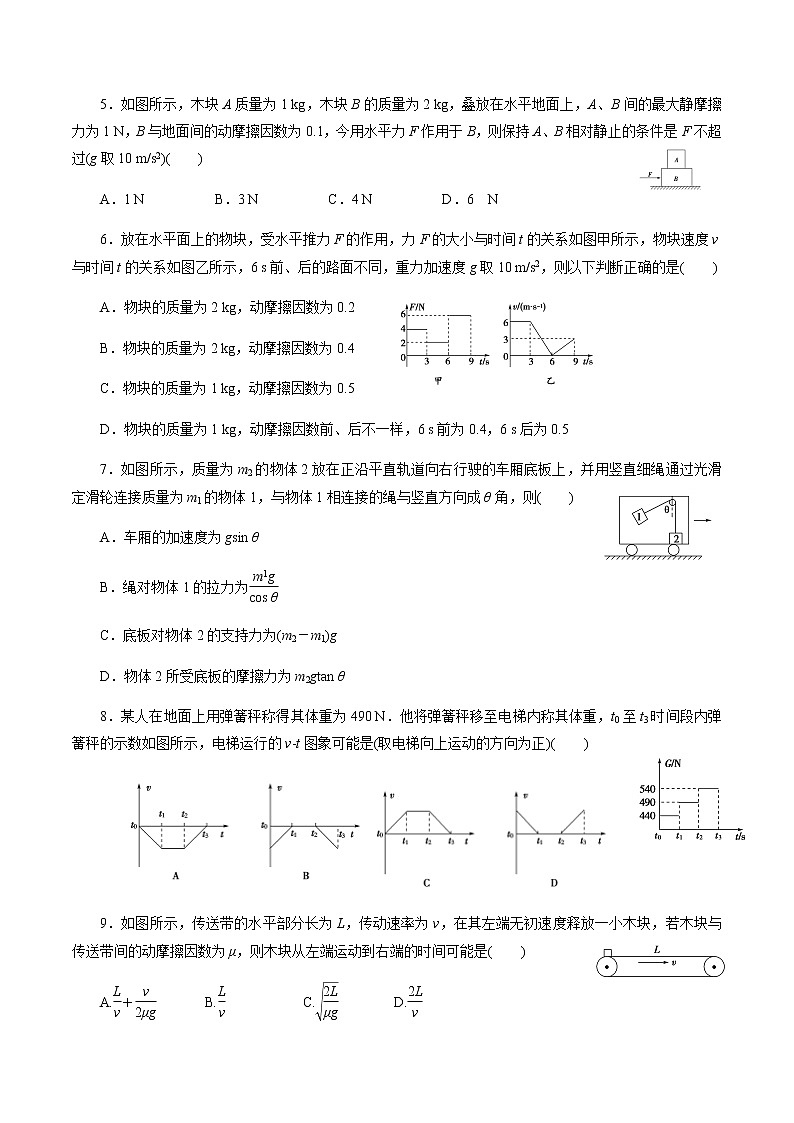 第四章 运动和力的关系【过关测试】-【新教材】人教版（2019）高中物理必修第一册单元复习02