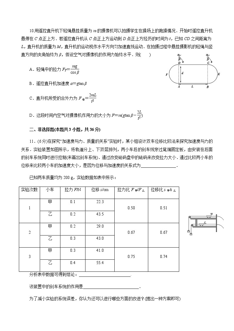 第四章 运动和力的关系【过关测试】-【新教材】人教版（2019）高中物理必修第一册单元复习03