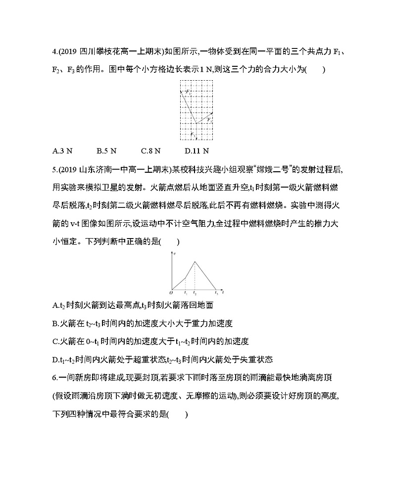 期末模拟考试卷-【新教材】人教版（2019）高中物理必修第一册易错专题复习02