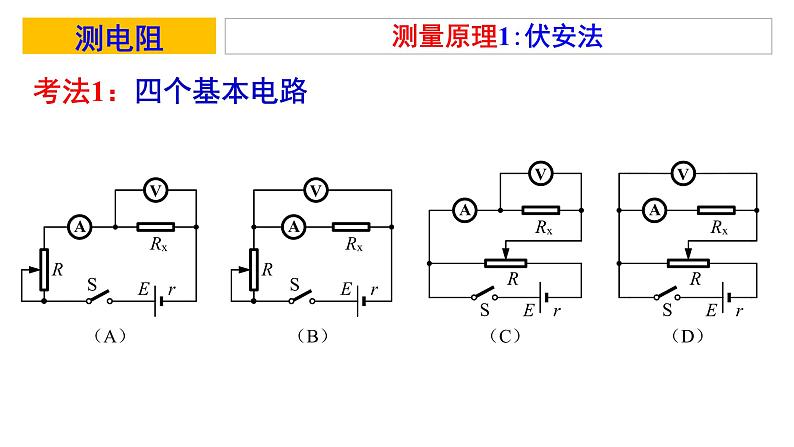 人教版高三物理二轮复习《电学实验专题：测电阻》课件第5页