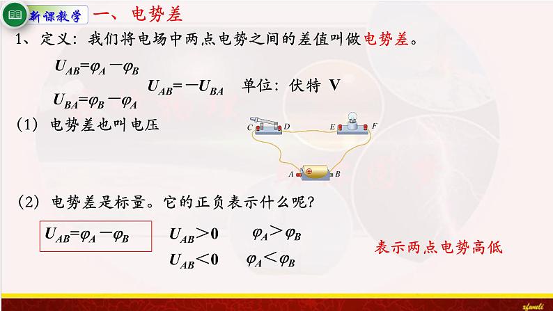 10.2电势差 课件-【新教材】人教版（2019）高中物理必修第三册课件+素材第3页