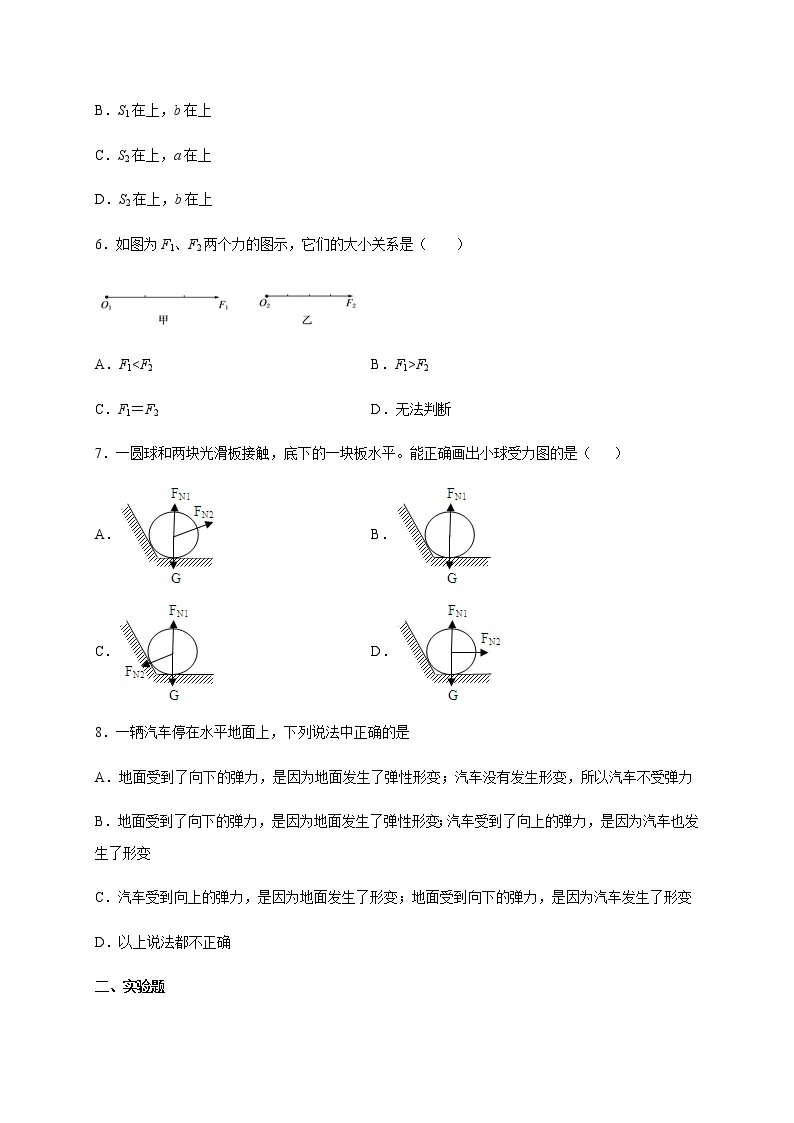 3.1重力与弹力 （带解析)—【新教材】人教版（2019）高中物理必修第一册检测03