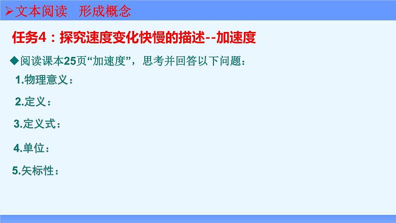 人教版（2019）必修第一册高一上学期物理第一单元第四节加速度 课件第8页