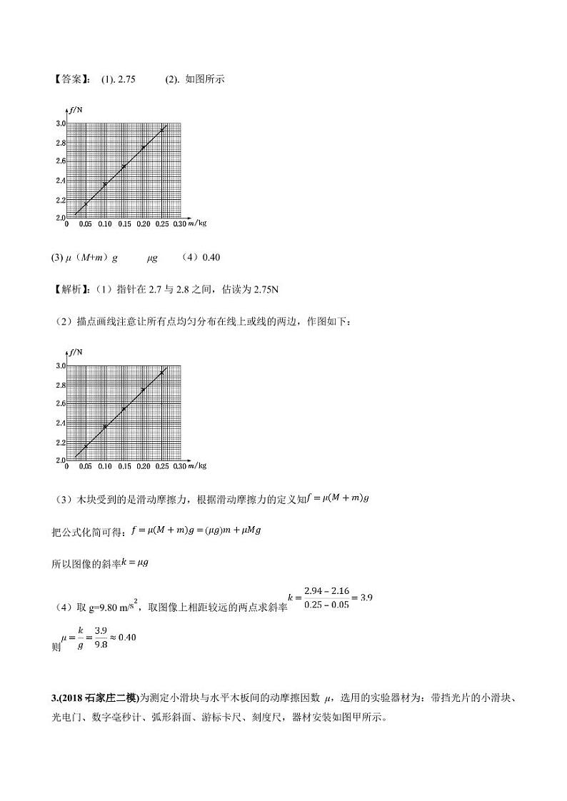 2020_2021年高三物理考点专项突破摩擦因素测量pdf含解析03