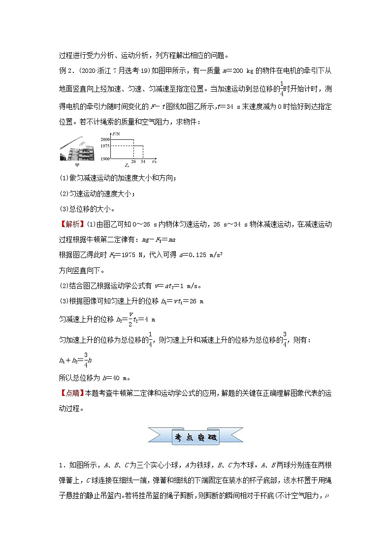 新高考2021届高考物理小题必练4牛顿运动定律的应用第2页