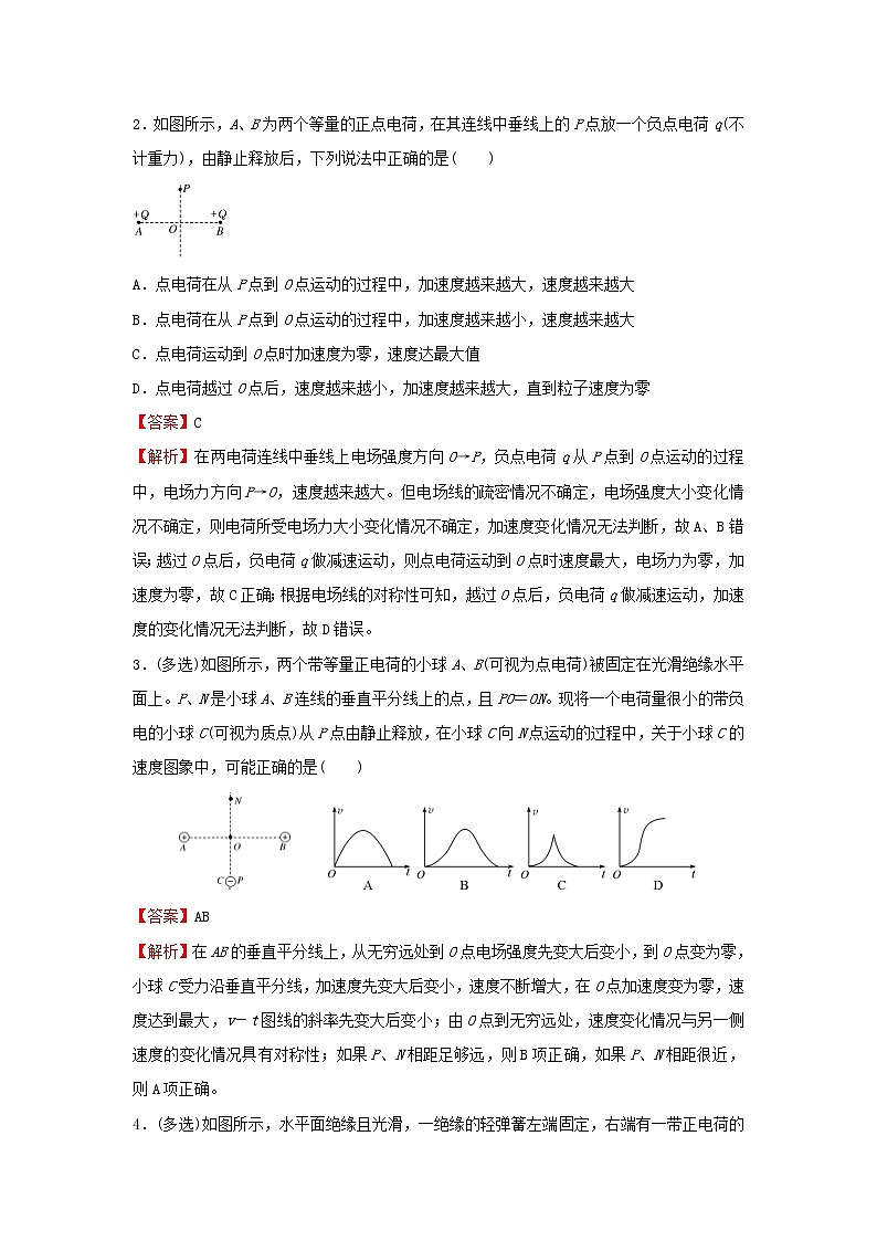 新高考2021届高考物理小题必练15电场力的性质第3页