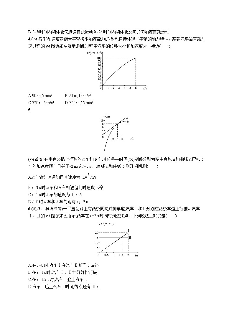 22届高中物理一轮总复习 课时练3　运动图像　追及与相遇问题第2页
