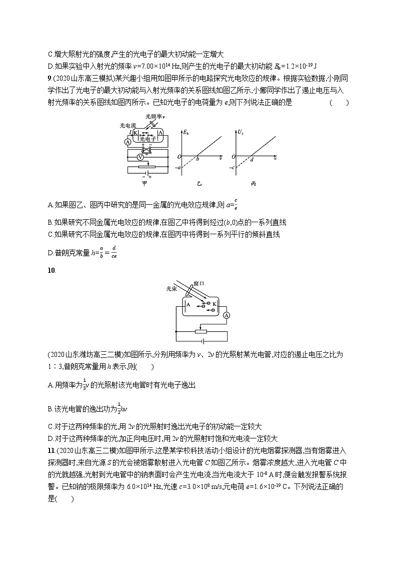 22届高中物理一轮总复习 课时练35　光电效应　波粒二象性03