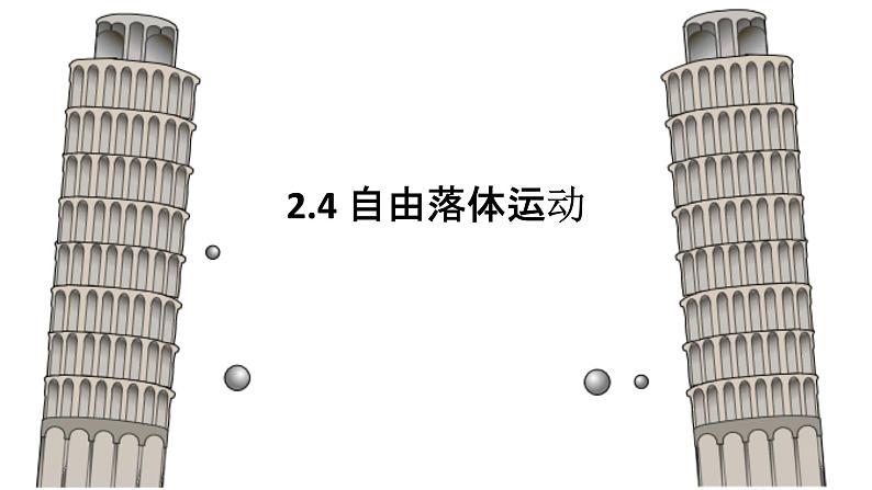 人教版（2019）高中物理必修第一册第二单元第四节自由落体运动 课件第1页