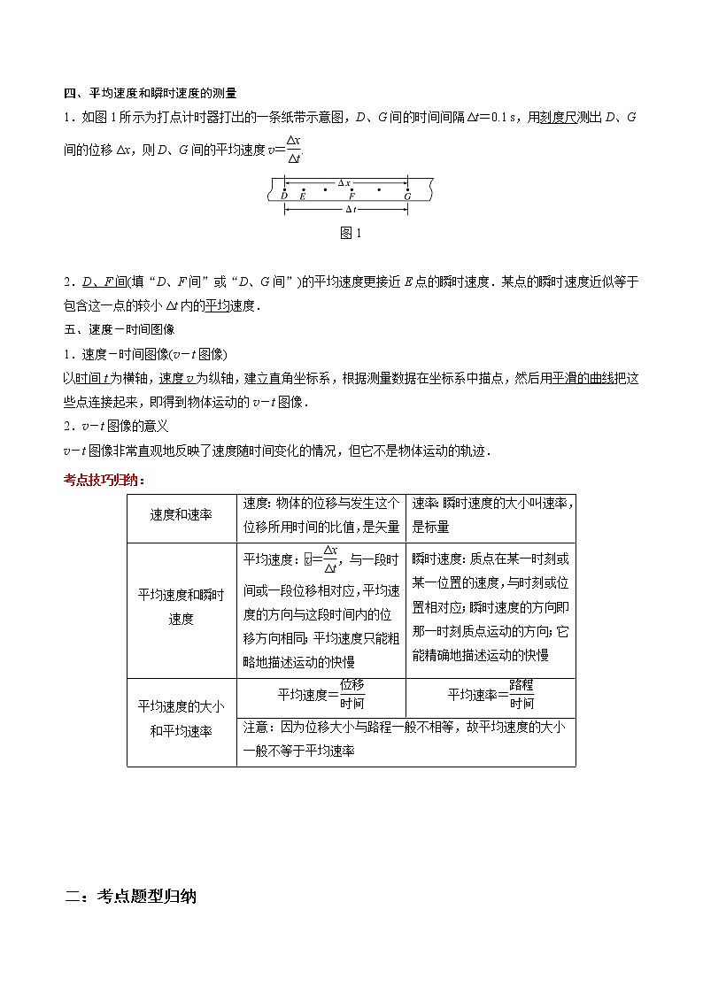 2021-2022学年高一物理精讲与精练高分突破考点专题系列——1.3 位置变化快慢的描述——速度（人教版2019必修第一册）第2页
