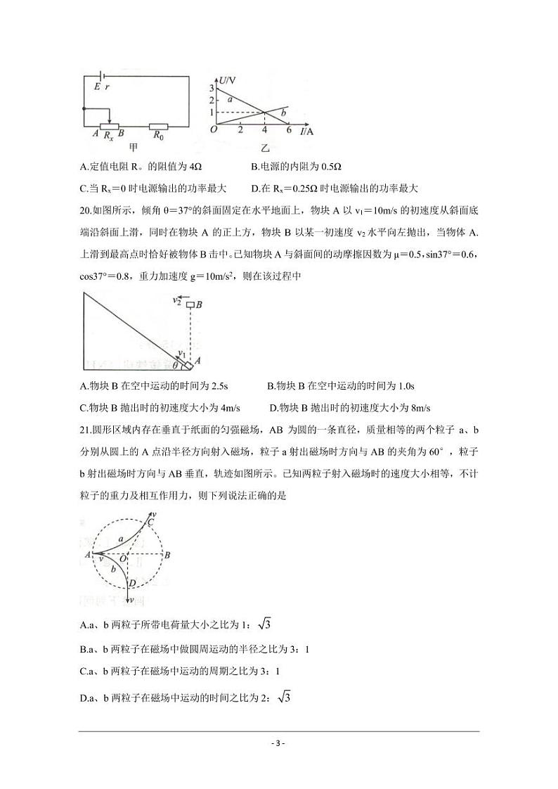 衡水金卷2021年高考物理先享题信息卷二pdf含解析第3页