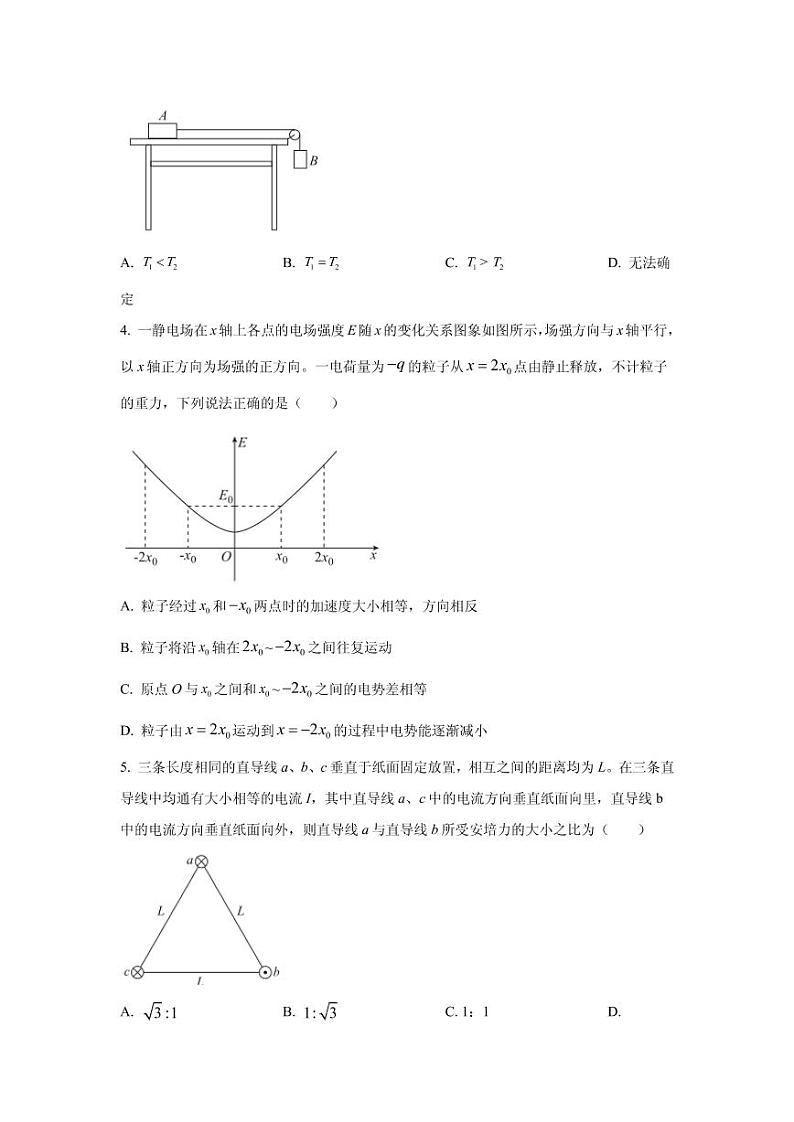 2022届河南省部分名校高三上学期8月摸底联考物理试题 PDF版02