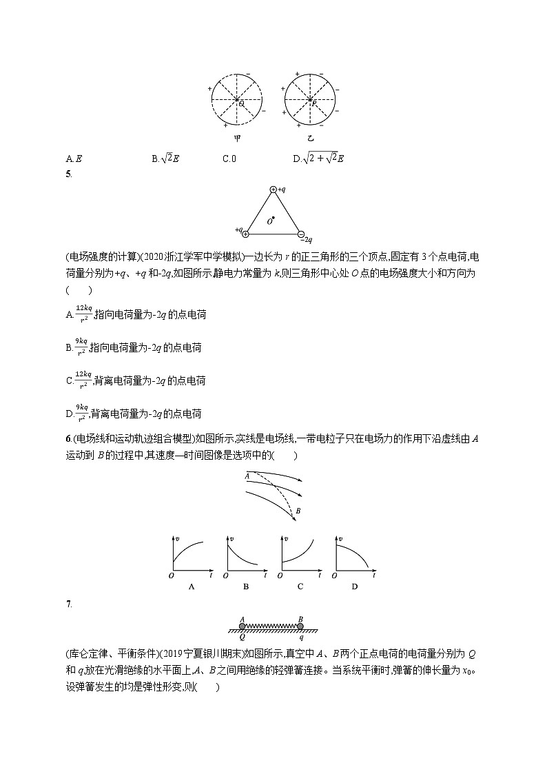 2022届高中物理一轮总复习 课时练21　电场力的性质02