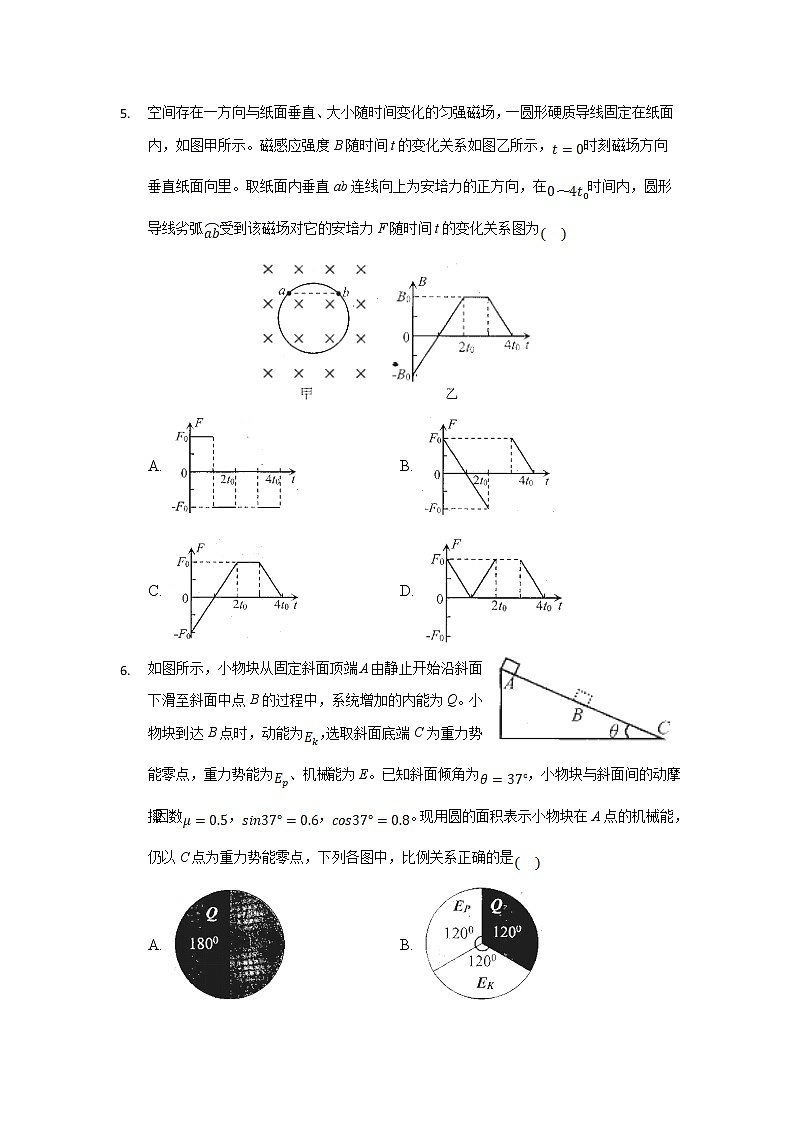 2022届安徽省安庆市示范高中高三上学期8月月考物理试题第2页