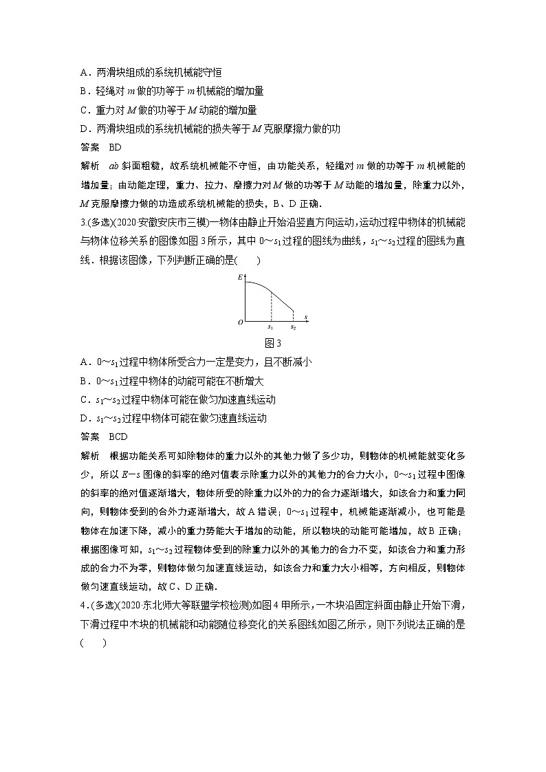 2022届一轮复习专题练习38  功能关系　能量守恒定律（解析版）第2页