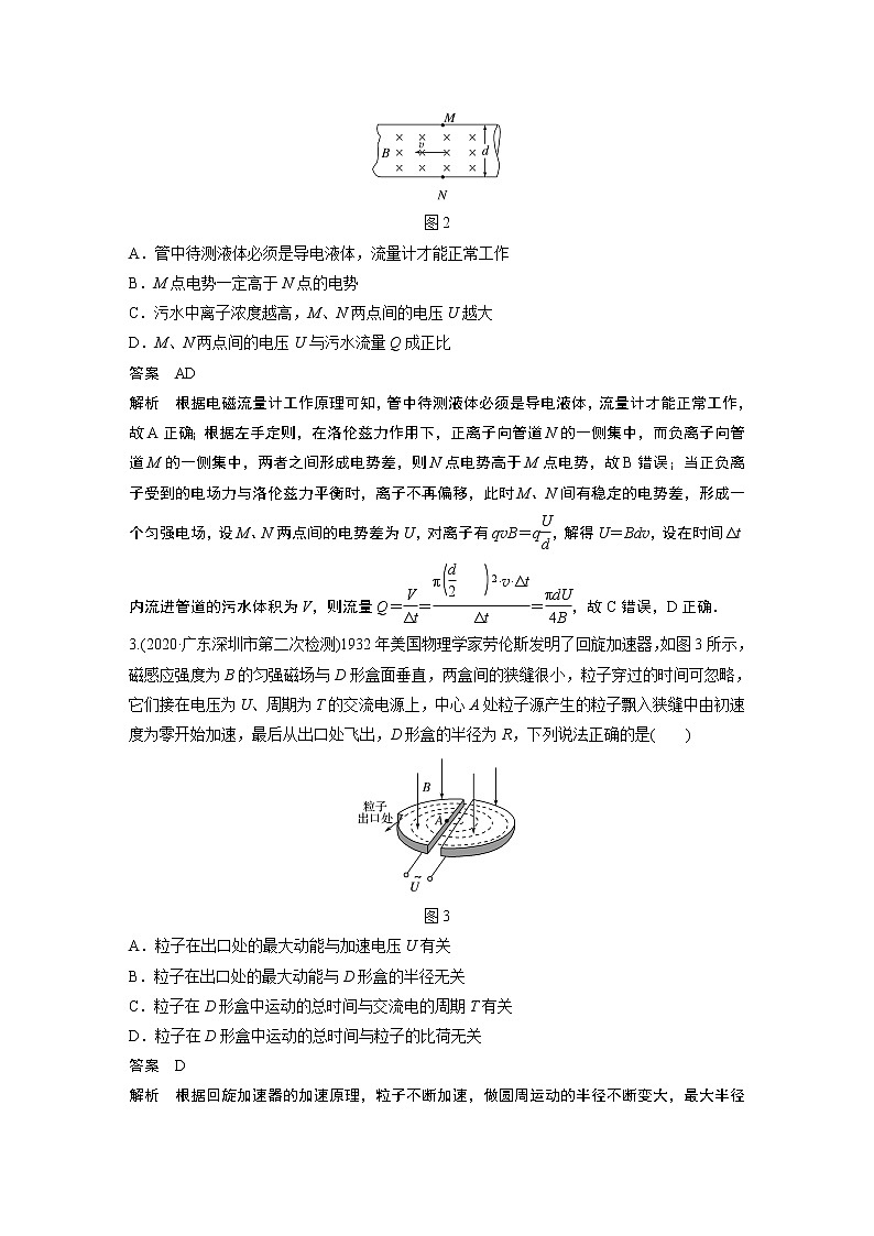 2022届一轮复习专题练习69  洛伦兹力与现代科技（解析版）02