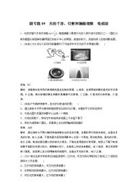 2022届一轮复习专题练习89  光的干涉、衍射和偏振现象　电磁波（解析版）