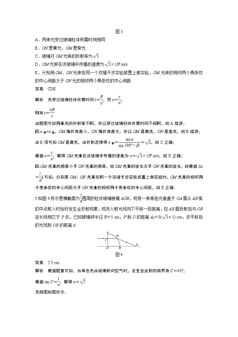 2022届一轮复习专题练习88  光的折射　全反射（解析版）第3页
