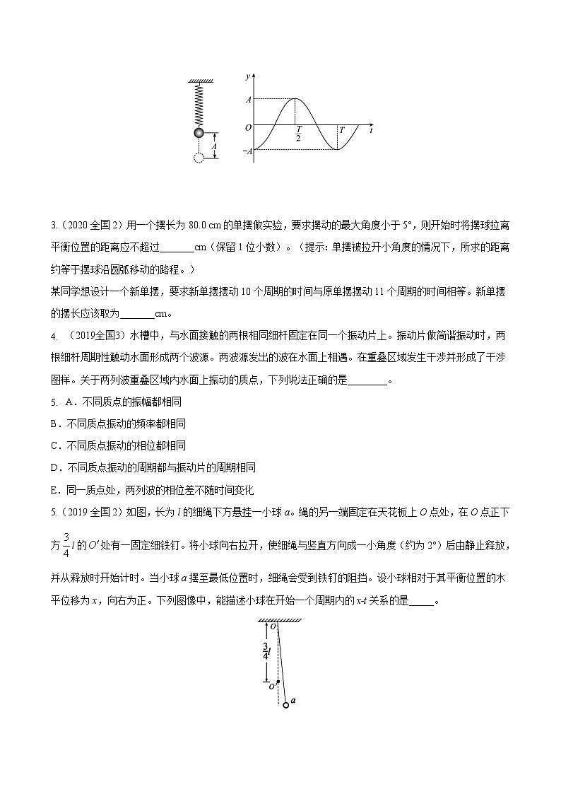 2012-2021十年物理高考真题分类汇编【专题】35 简谐运动与机械波（解析版+原卷版）02