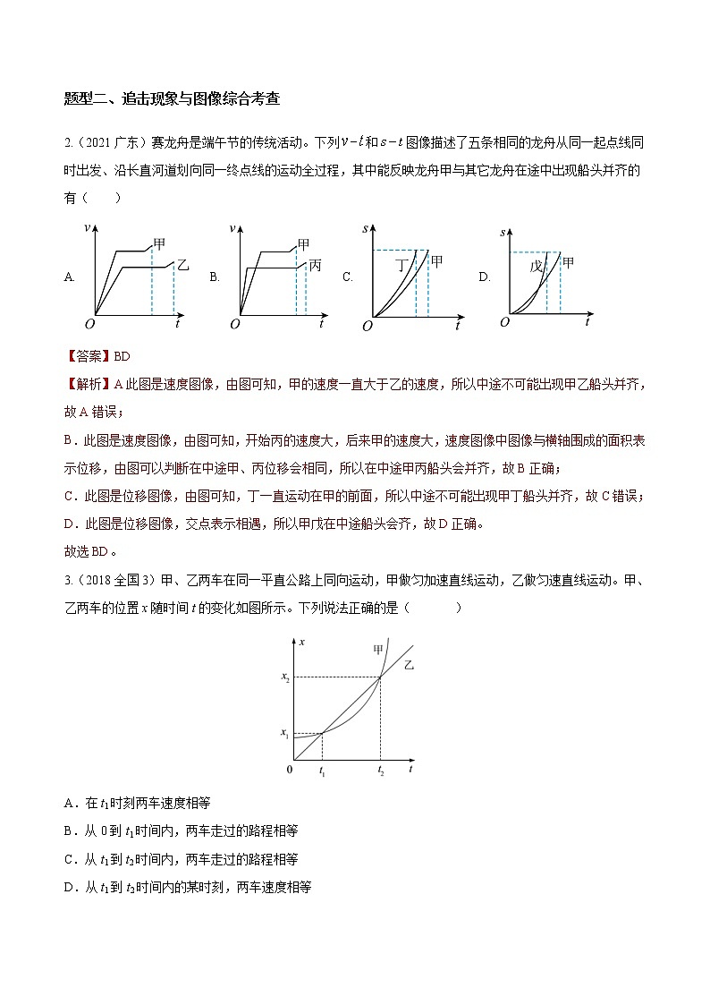 2012-2021十年物理高考真题分类汇编【专题】01 匀变速直线运动的规律与应用（解析版）第2页