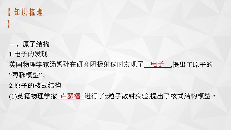 22届高中物理一轮总复习 30　原子结构　玻尔理论（新高考）课件PPT第4页