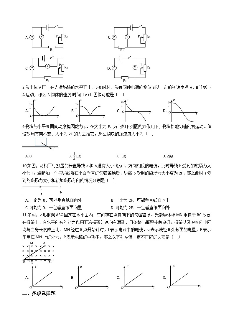2021届上海市黄浦区高三物理二模试卷含答案02