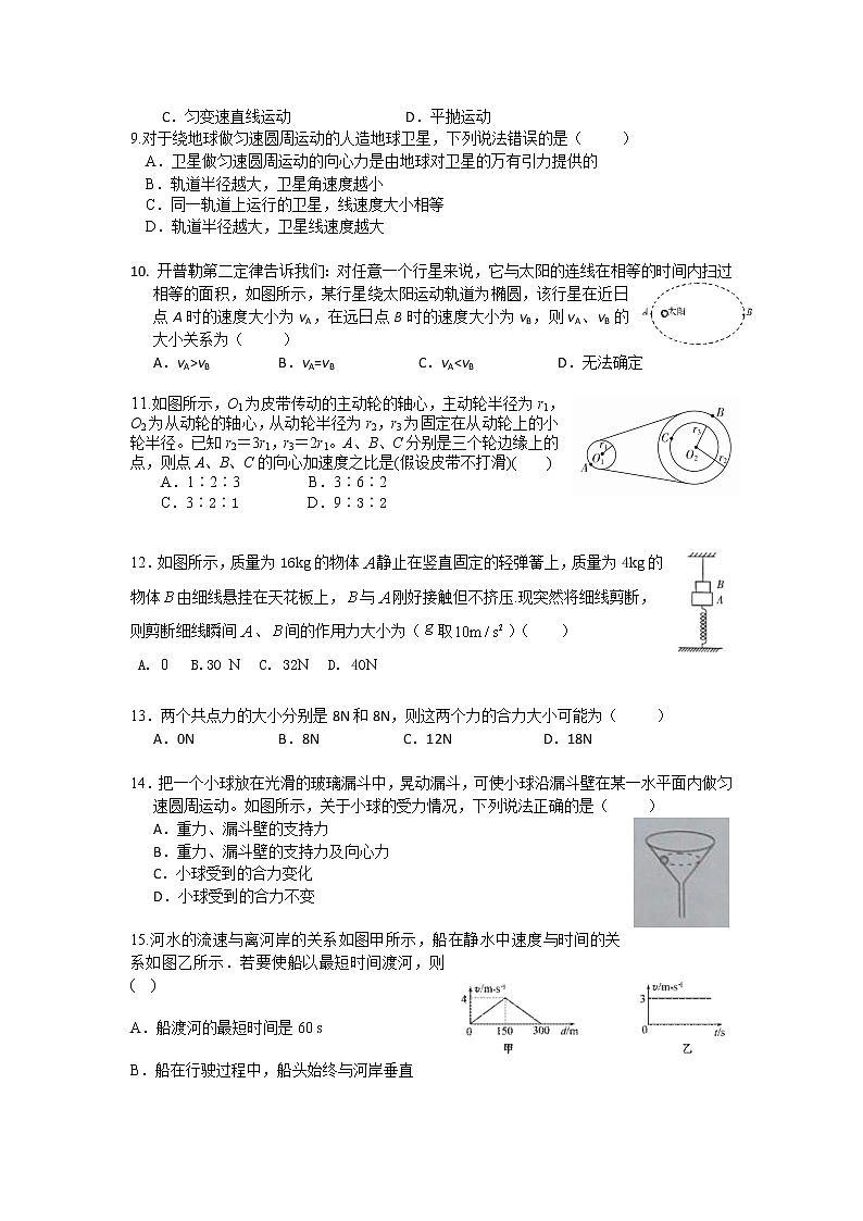 2020-2021学年湖南省邵东县第三中学高一上学期第二次月考物理试题第2页