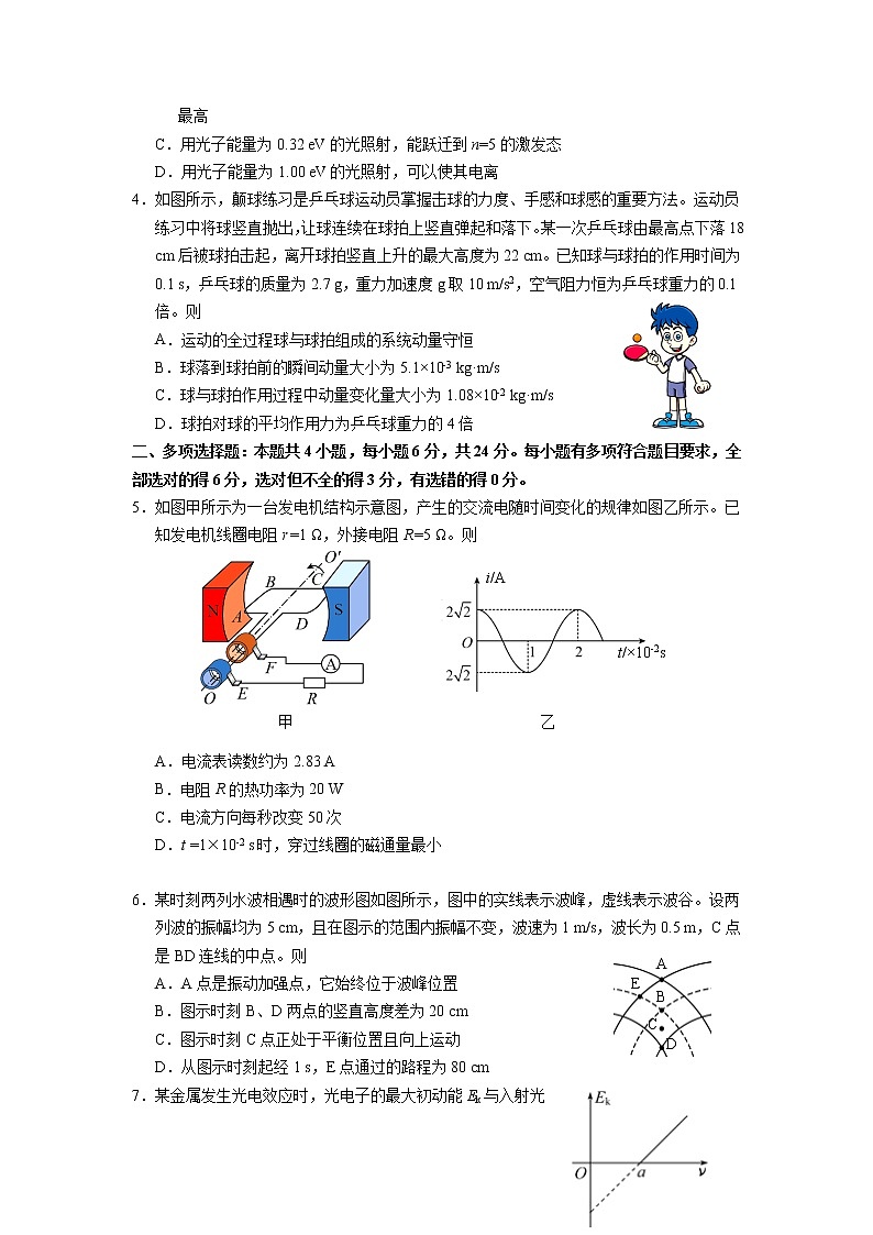 2020-2021学年福建省宁德市高二下学期期末质量检测物理试题（Word版）第2页