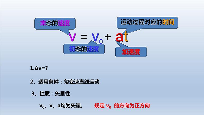 2.2匀变速直线运动速度与时间的关系 课件 人教版2019必修第一册07