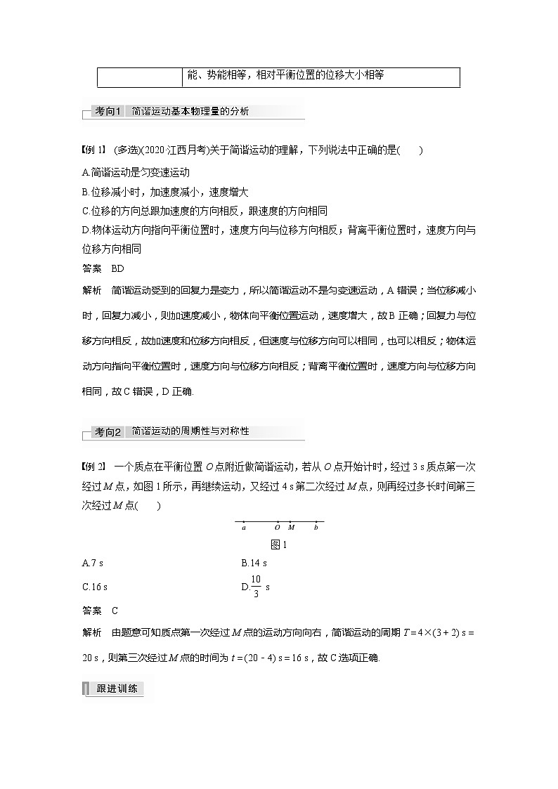 2022届高考物理一轮复习讲义学案（新高考人教版）第十五章 第1讲 机械振动第2页